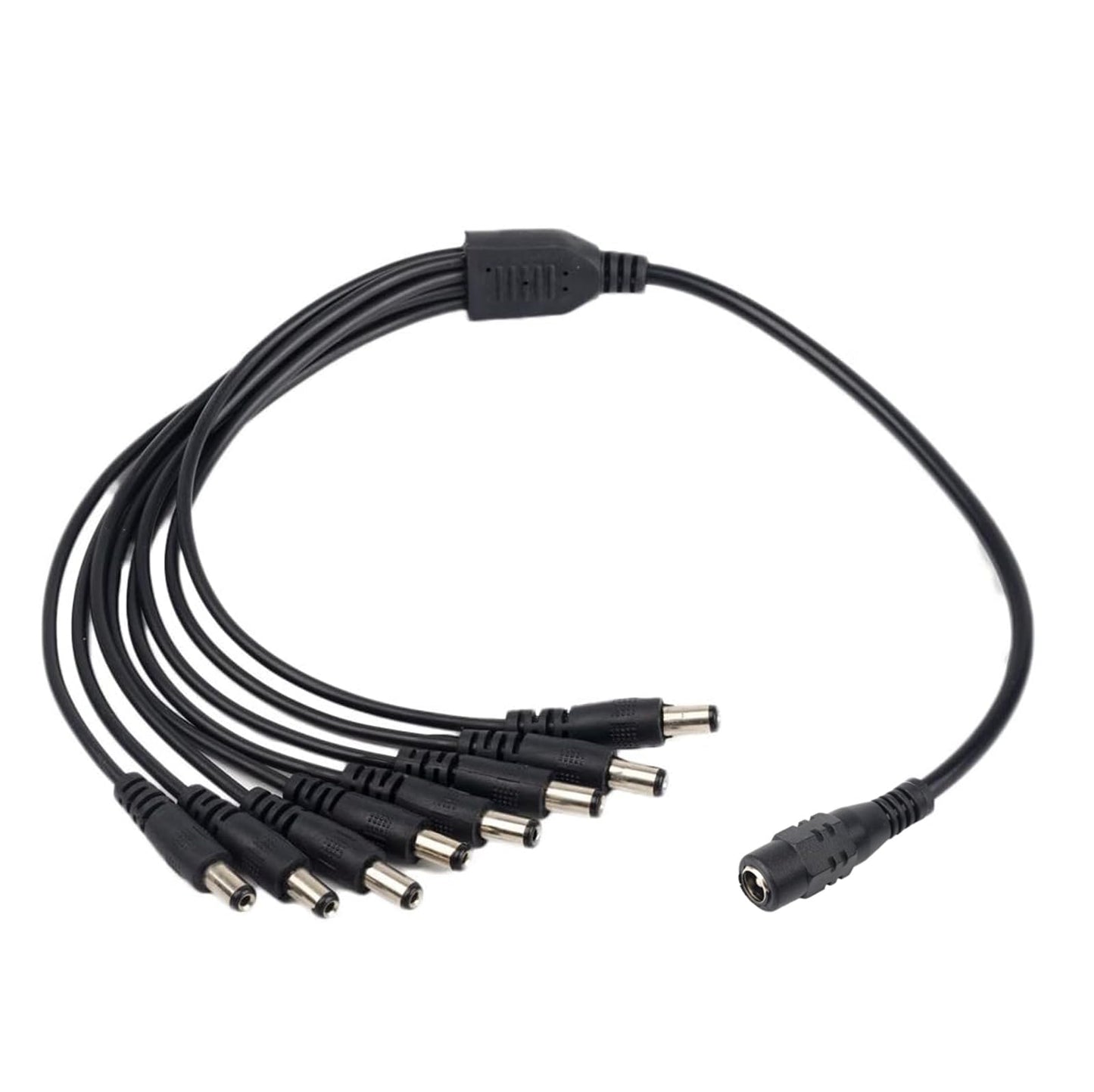 Eagles 1 Female to 8 Male Output Power Splitter Cable Y Adapter 5.5x2.1mm CCTV DC Power Splitter Cable Compatible with CCTV Accessories Security