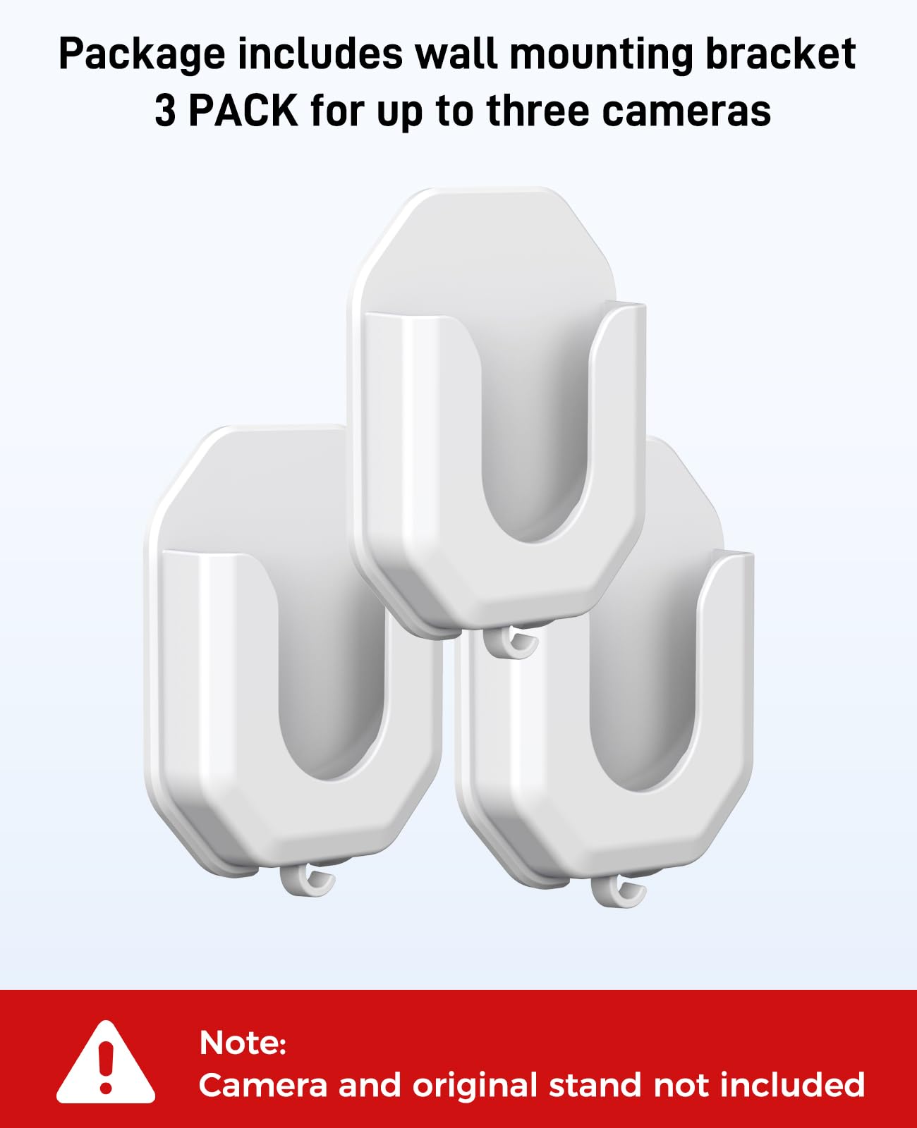 3 Pack Ring Indoor Camera No Drill No Screws Wall Mount Bracket Compatible with Ring Indoor Cam (2nd Gen)/Blink Mini /Mini 2 /Blink Outdoor 4 Camera Adhesive Wall Mount