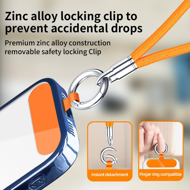ZvveIIa Phone Wrist Strap 2 Pack, Braided Anti-Drop Cell Phone Lanyard with Connector Tab, Universal Detachable Phone Strap, Security Anti-Theft
