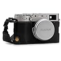 MegaGear MG1894 Ever Ready Genuine Leather Camera Half Case Compatible with Fujifilm X100V - Black