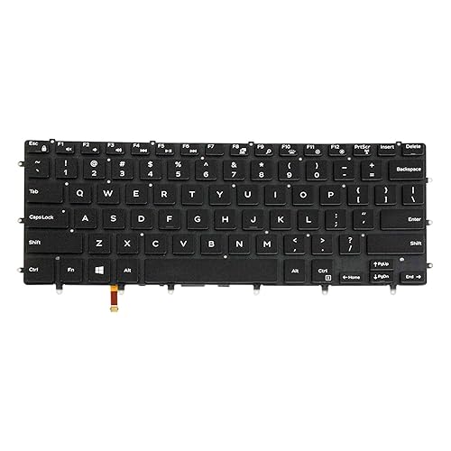 AUTENS Replacement US Keyboard for Dell XPS 15 9550 9560 / Inspiron 7558 7568 / Precision 5510 5520 5530 5540 Laptop Backlight No Frame