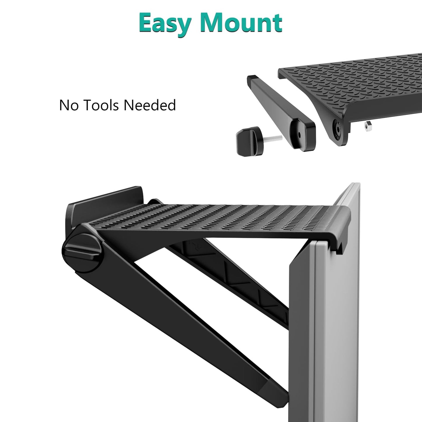 WALI Soundbar Mount, No Drilling TV Top Shelf Fits Most of Sound Bars, Adjustable Sound Bar Holder for Samsung, Sony, LG, Bose, 23.6"x4.7" Floating TV