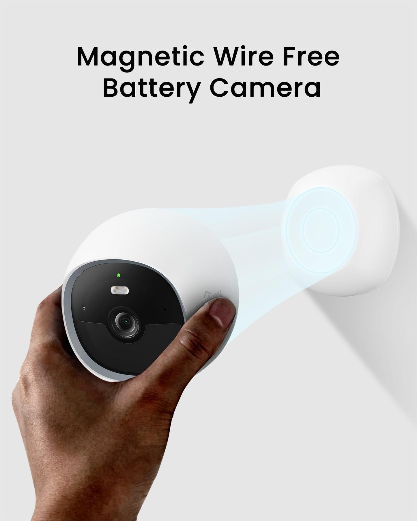 youkey S320 Magnetic Wire-Free Camera 2.5K QHD Security Camera with Dual Band WiFi 6, Built-in 8GB Storage, Color Night Vision, AI Human Pet