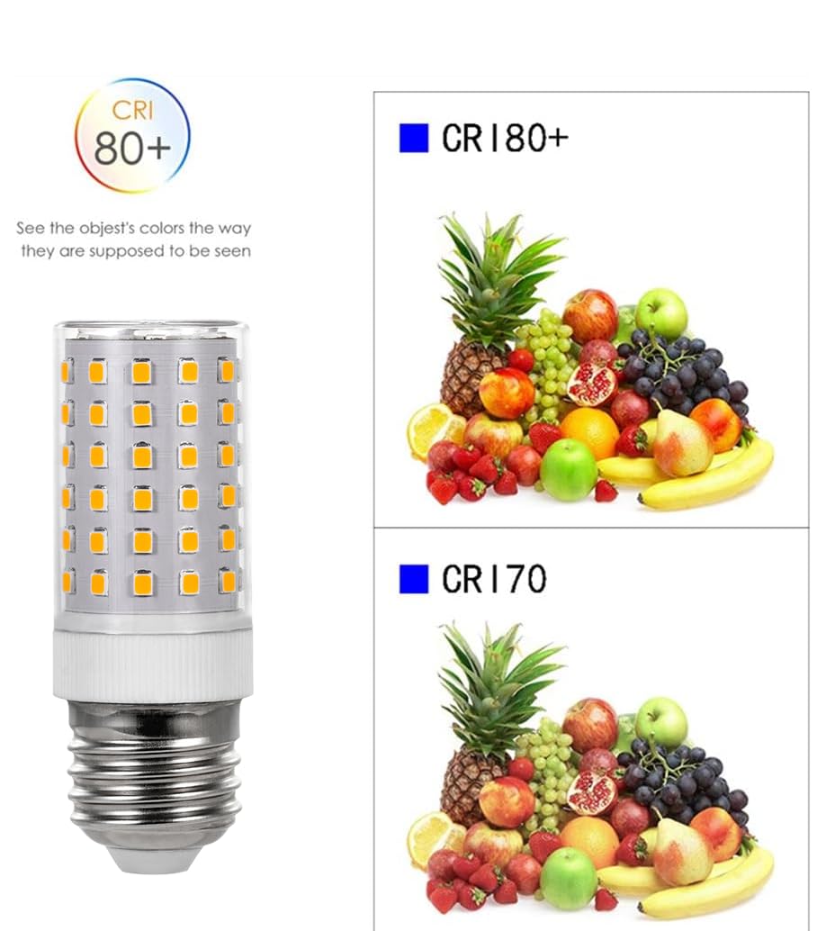 E26 LED Light Bulbs 10W (100W Halogen Equivalent) E26/E27 Medium Socket Base Warm White 3000K LED Corn Light for Ceiling Fan Chandelier Pendant