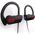 TREBLAB XR500 Bluetooth Running Headphones, IPX7 Waterproof, Noise Cancelling, Secure-Fit, Wireless Sport Earbuds with Mic