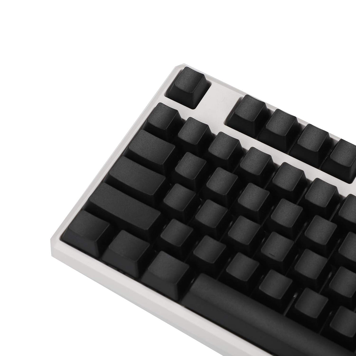 YMDK Blank Thick PBT OEM Profile 61 ANSI Keycaps for MX Switches Mechanical Keyboard (Black)(Only Keycap)