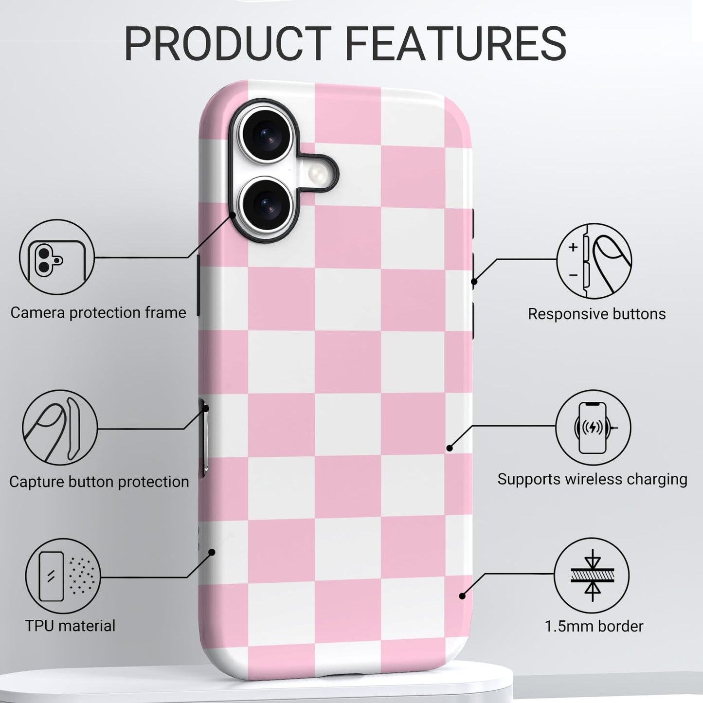 Mokiy TPU Phone Case for iPhone 17, MagSafe Wireless Charging Compatible, Shockproof Slim Fit Protective Cover with Anti-Yellowing & Raised Camera