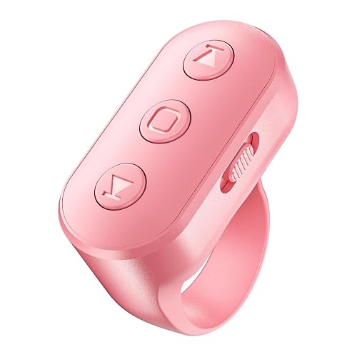 Scrolling Ring Remote for TikTok YouTube IG Shorts Video Landscape Portrait, Fingertip Wireless Scroller Page Turner Clicker for Kindle APP Compatible