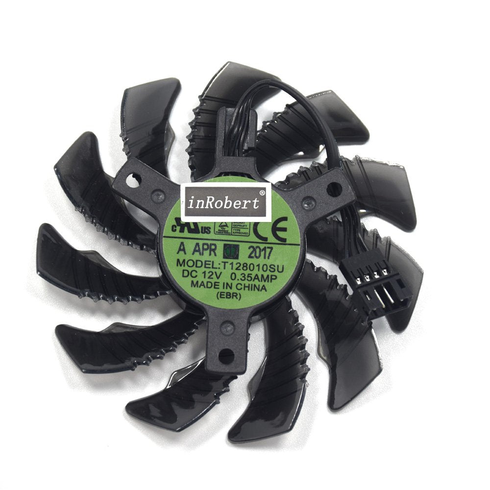 inRobert 78MM T128010SU P104-100 Mining Video Card Cooling Fan for Gigabyte GTX 1080 Ti Gaming/GTX 1070 G1/AORUS GTX 1060/GTX 980 TI G1 Graphic Card