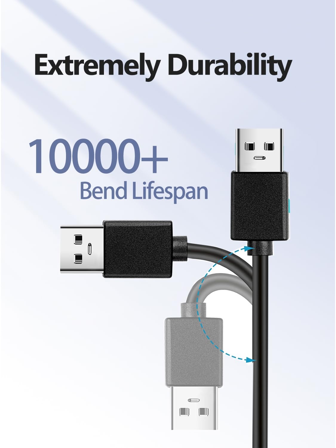 Techigher Micro USB 3.0 Cable 1 ft, USB 3.0 Type A Male to Micro B, for External Hard Drives (1)
