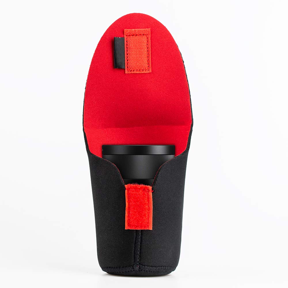 Lens Pouch Set - Soft Neoprene Travel Carry Protective Case Cover Sleeve for Canon Nikon Sony Panasonic Pentax Olympus DSLR Camera Lens With Cleaning
