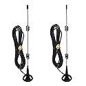 AEDIKO 2.4GHz 7dBi WiFi Booster Antenna (2-Pack) - SMA Male Connector - Dual Band (2.4GHz & 5.8GHz) - Compatible with WiFi Router, Security Camera