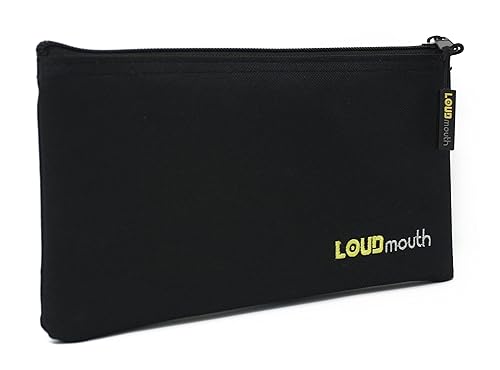 Loudmouth Zippered Pouch for Handheld Wired Microphones | Mic Bag | 9.25" x 5" (1 Pack)