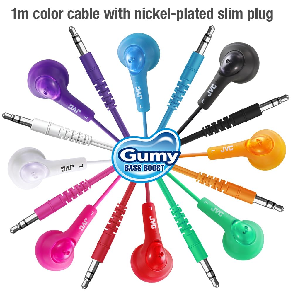 JVC HAF160D Gumy Ear Bud Headphone Orange