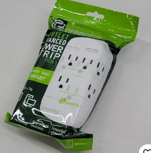 Greenlite Advanced Power Strip, 5-Outlet Wall Mount Surge Protector