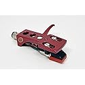 Red Headshell, mount, cartridge and stylus, elliptical needle for Kenwood KD-2070, KD-5077, KD-550, KD-3100, KD-2055, L07D, KD-3077, KD-600, KD-500
