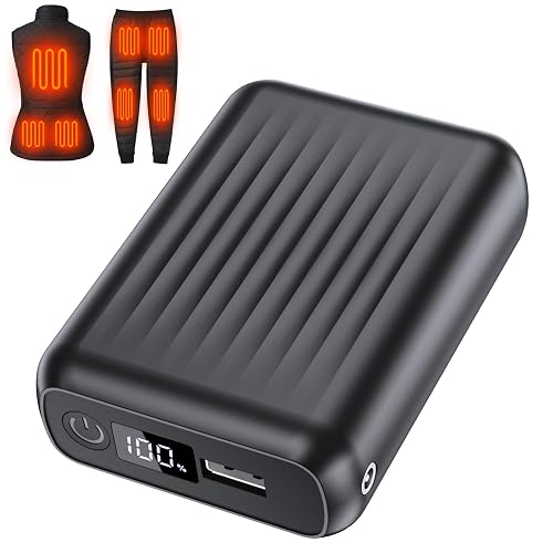 HIMONI ??.????/???? ???? ???? ???????????????? Heated Vest Battery Pack for ORORO, Venustas, Tidewe, Power Bank with LED Display for Heated Vest Jacket Pants Gear