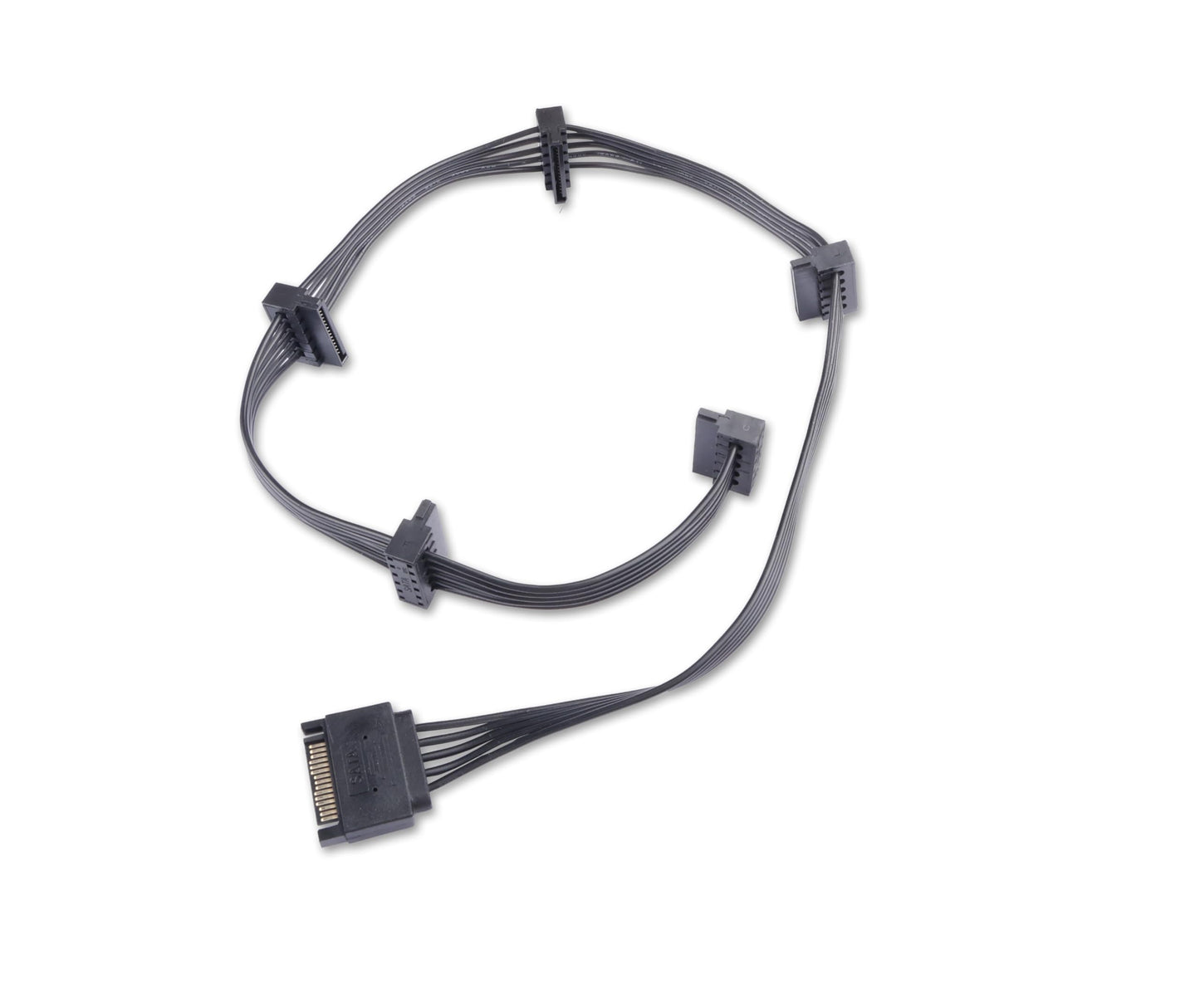 ELFJMZP SATA 15PIN Male to 5 SATA 15 Pin Female Power Splitter 1 to 5 Serial ATA Powered Expansion Cable for PC/NAS/Server SSD/HDD, DVD/CD-ROM - 28.3