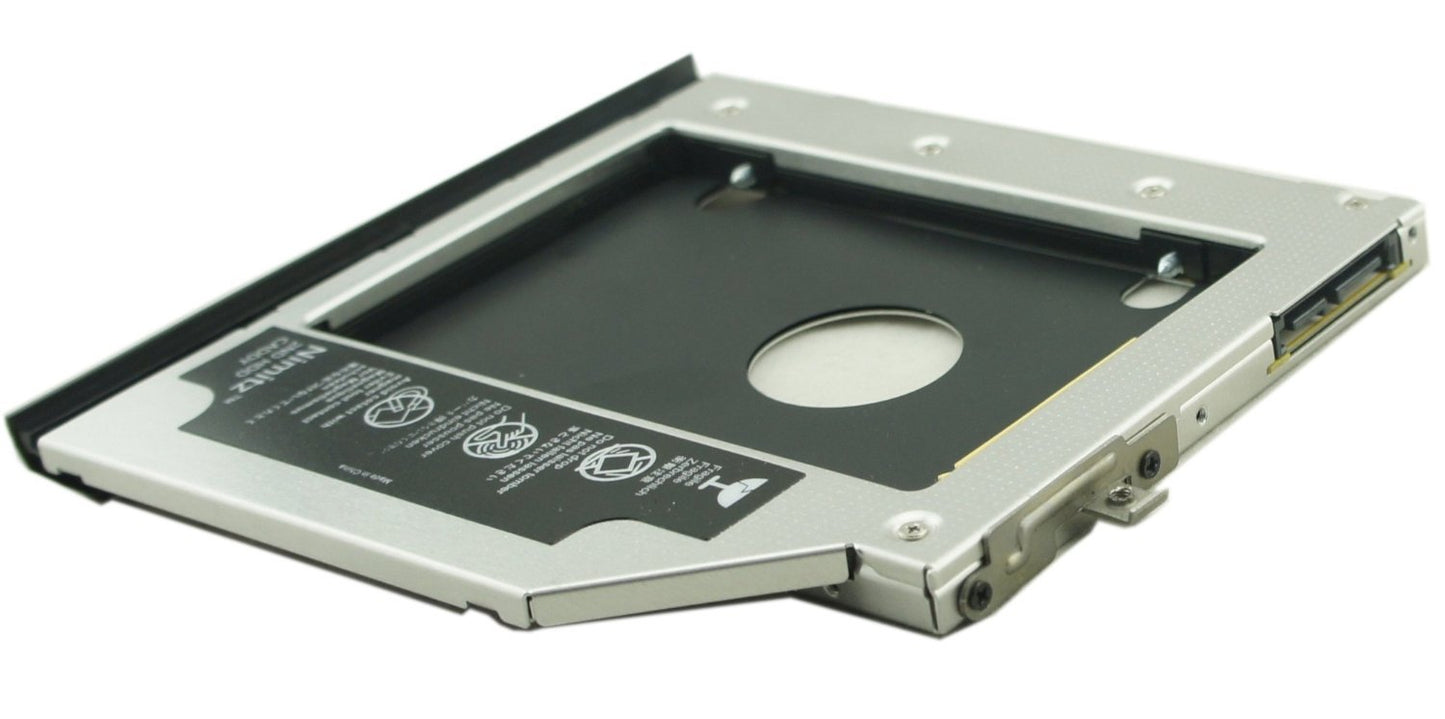 Nimitz 2nd HDD SSD Hard Drive Caddy Adapter for Hp Elitebook 2570p 2560P with Bracket and Bezel