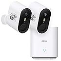 aosu Security Cameras Wireless Outdoor Home System, True 2K HD Night Vision, No Subscription Required, Long Battery Life, 166° Wide View, Spotlight