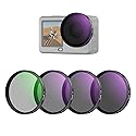 NEEWER CPL + ND Filter Set Compatible with DJI Osmo Action 6 Only, 4 Pack ND8/16/32 Adjustable Circular Polarizing Polarizer Snap On Multicoated HD
