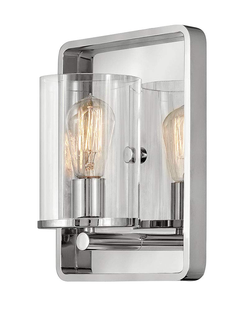 Hinkley Eton Collection One Light Wall Sconce, Polished Nickel
