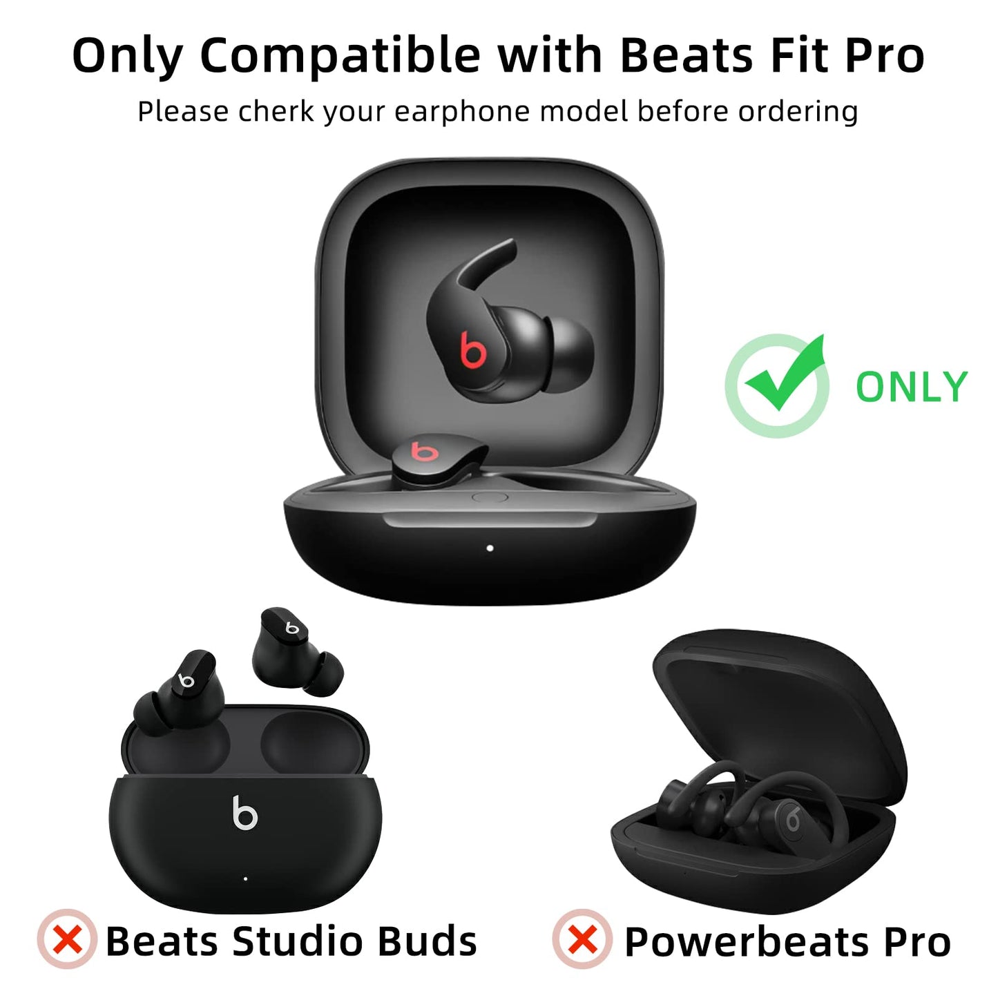 AIIEKZ Compatible with Beats Fit Pro 2021, Soft Silicone Case with Gold Heart Pattern for Beats Fit Pro Case with Cute Butterfly Keychain for Girls