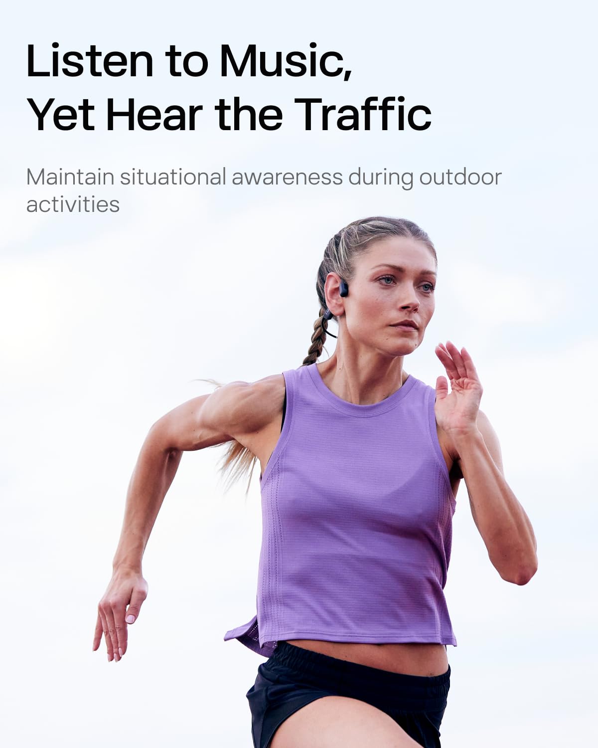 SHOKZ OpenRun Pro Mini - Premium Bone Conduction Open-Ear Bluetooth Sport Headphones - Sweat Resistant Wireless Earphones for Workouts and Running