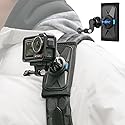 SUREWO Magnetic Backpack Mount,360° Backpack Shoulder Strap Mount with Universal Ball J Hook Compatible with Go Pro Hero 13/12/11/10/9/8/7/6/5