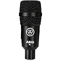 AKG Pro Audio P4 High-Performance Dynamic Cardioid Microphone for Drums and Percussions, Wind Instruments and Guitar Amps, Stage and Studio, XLR Wired