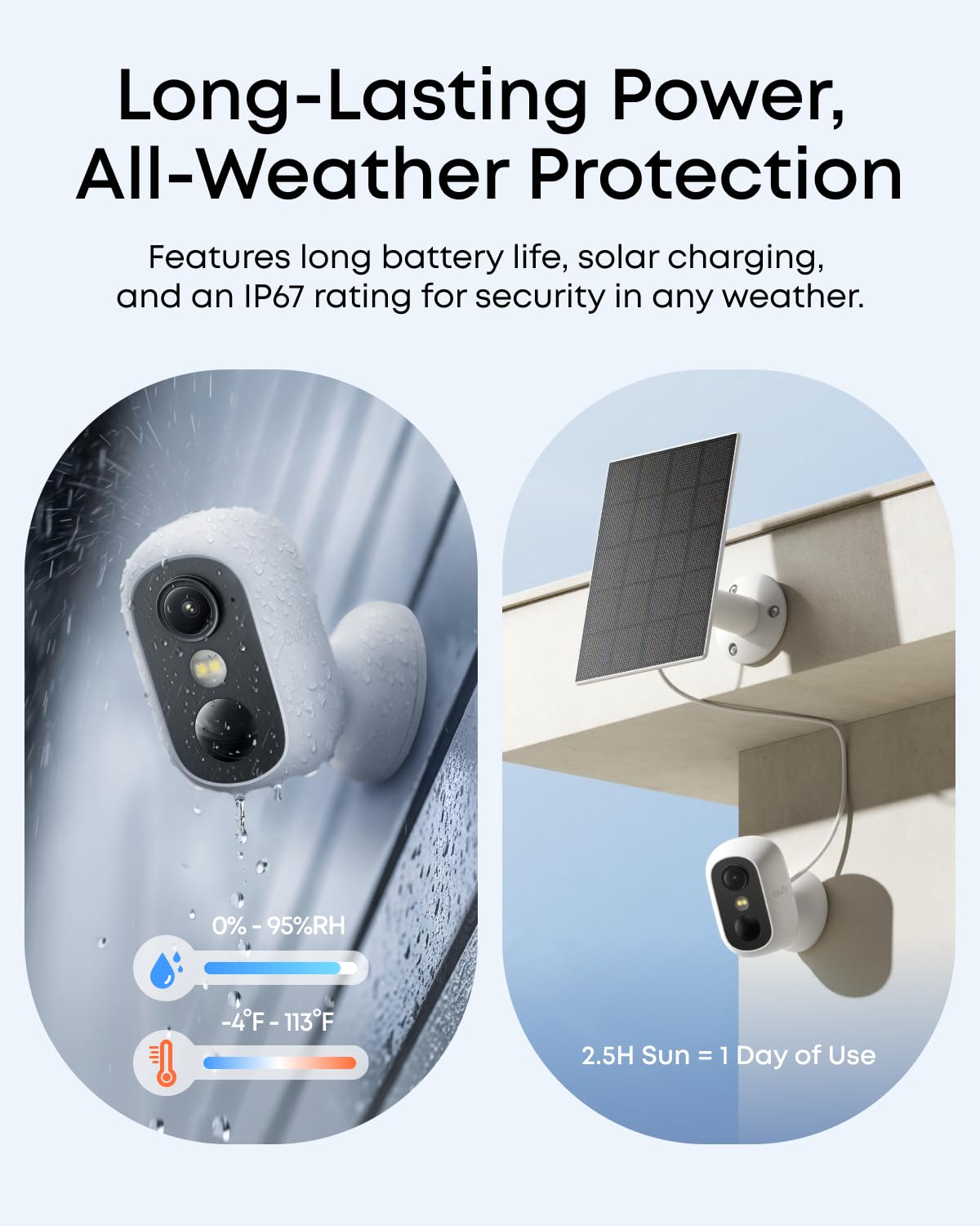 eufy Security eufyCam C35 with Solar Panel, Wireless Security Camera, Outdoor and Indoor, Magnetic Mount, Color Night Vision, Local Storage, No