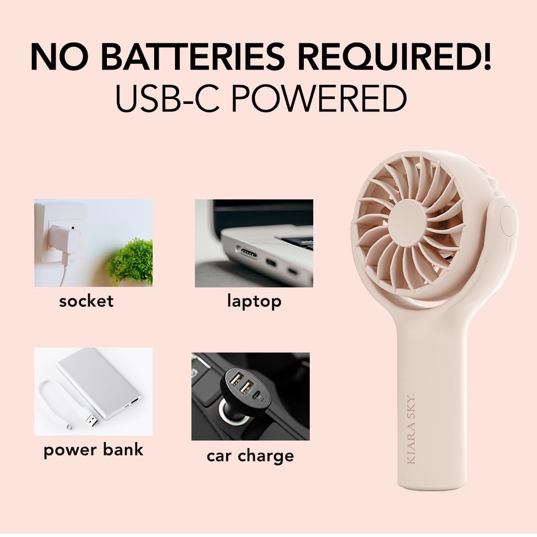 KIARA SKY Lash Fan | Portable Rechargeable Wireless Mini Handheld Lash Fan | 3 Speed Settings | Dryer for Eyelash Extensions | Air Cooling Blower