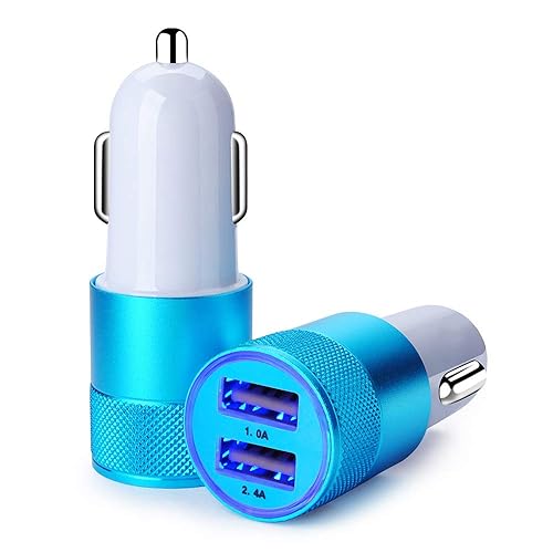 Car Charger, Sicodo 3.4A 2 Pack USB Smart Port Charger Compatible with iPhone 17 16 15 14 13 12 SE X 11 Pro, Pro Max, Plus, Samsung Galaxy S26 S25 S24