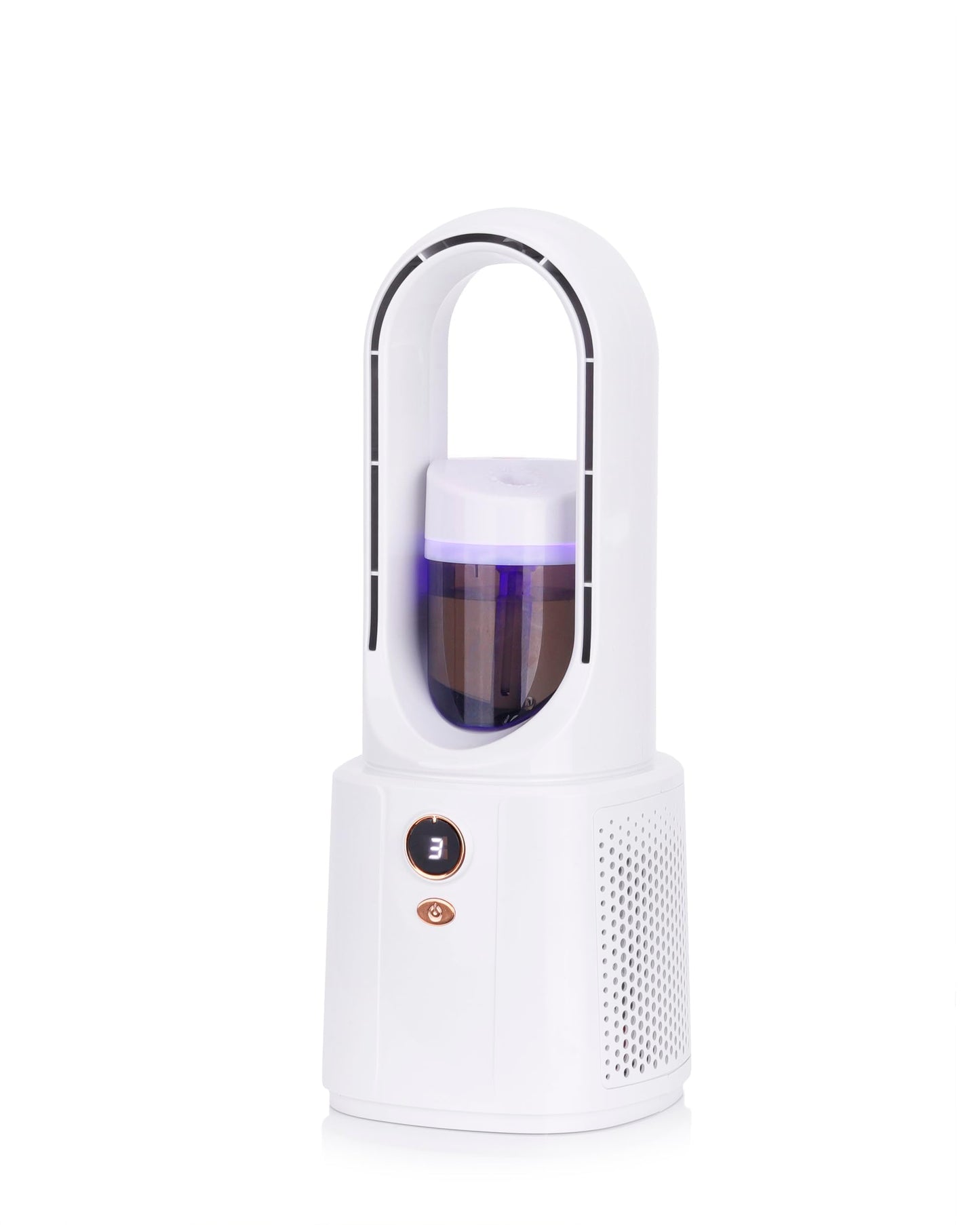 Kaaeiccr Bladeless Desk Fan with Cooling Mist Humidifier