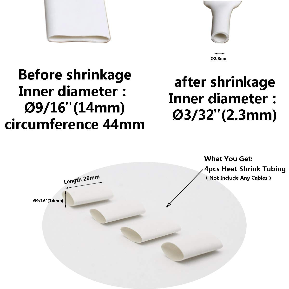 6:1 Dual Wall Adhesive Super Heat Shrink Tubing,Wire Repair,Mac Book Air Pro Charging Cable Crack Damage Charge Repair,Mouse Cable Protector,Saver