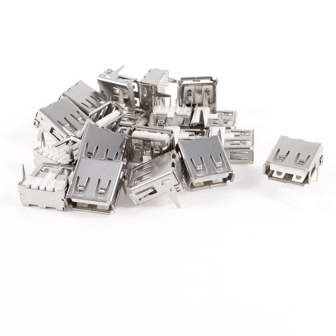 uxcell USB Type-A Female Socket, 4-Pin, 90° DIP, 20Pcs