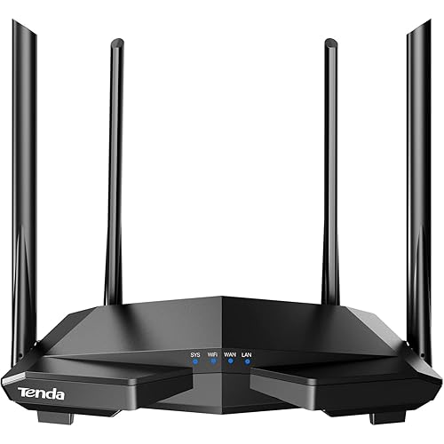 Tenda AC1200 Smart WiFi Router, High Speed Dual Band Wireless Internet Router with Smart APP, 4 x 100 Mbps Fast Ethernet Ports, Supports Guest WiFi
