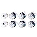 Arcity 8 Pcs Arcade LED Push Buttons Illuminated Light 6 × 30mm Buttons + 2 × 24mm Buttons with Built-in Microswtich for Arcade Machine Video Game