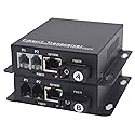 Wekuant 2 x RJ11 Telephone and 10/100 Mbps Ethernet Over Fiber Converter - POTS to Fiber Optic Extender, Universal Single Mode up to 20Km(12.4 mi)