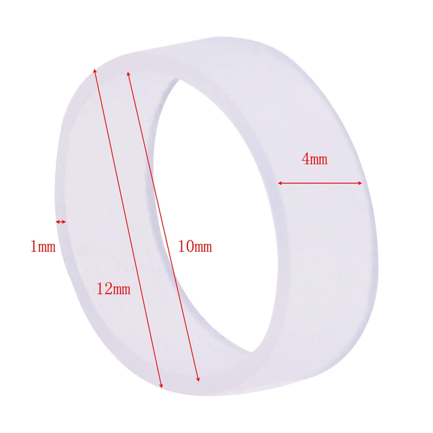 ONLYKXY 100 Pieces 10mm ID 12mm OD Clear Silicone Cable Ties, Data Lines Silicone Cord Ties, Reusable Rubber Rings, Cable Tie Straps, Rubber bands