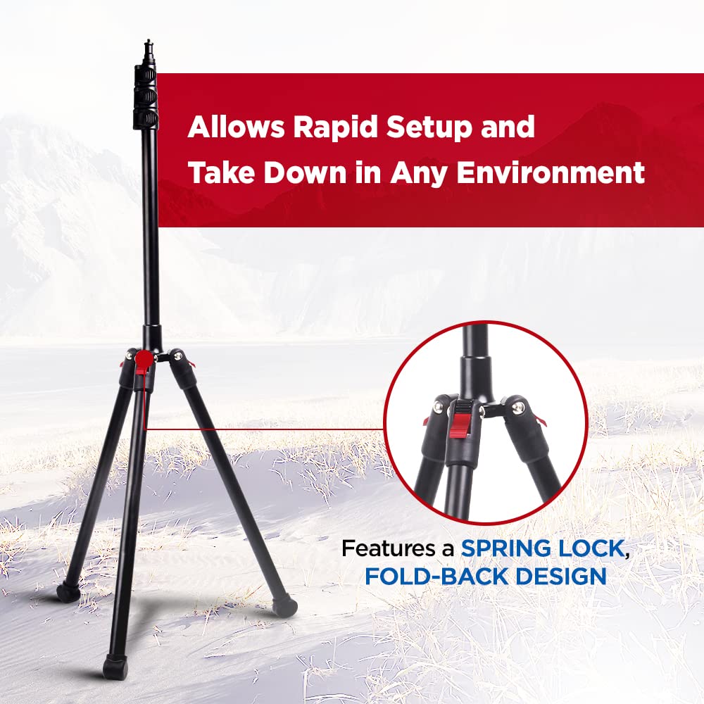 Vidpro ST-90 VentureMaxx Professional 90-Inch Adjustable Stand - Lightweight Tripod Compatible with Cameras Camcorders Smartphones Ring Lights