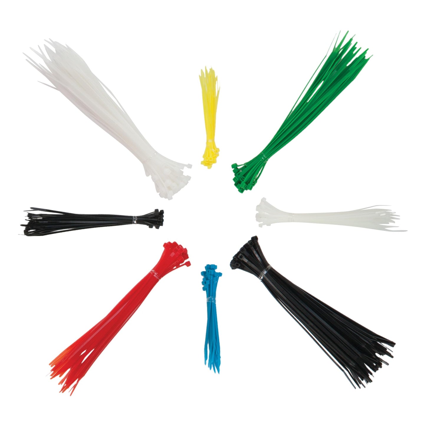 Performance Tool W2918 250pc Varying Colors and Lengths Cable Ties Pack