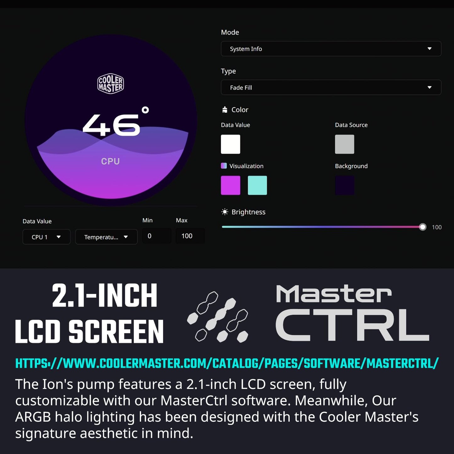 Cooler Master MasterLiquid 360 Ion Liquid Cooling System, 3 x 12 cm, 2400 rpm, Intel/AMDN, Black
