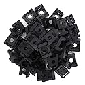 100Pcs Cable Tie Mount Base, 9mm Saddle Cable Mounts, 0.75in Cable Tie Saddle Base, Plastic Saddle Type Mount, Screw Wire Bundle Holder Base for Home