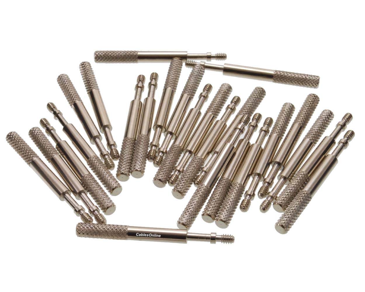 CablesOnline 25-Pack Metal Thumb Screws for Parallel/Serial DB9/DB25/VGA Connectors (SCR-T05-25)