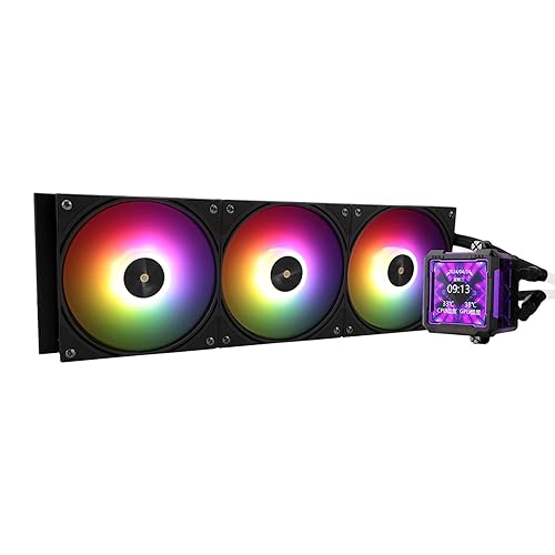 Thermalrlght FW PRO 360 ARGB Black CPU Water Cooler,3 PWM Fans Water Cooling System with 2000PRM,for AM4/AM5&Intel LGA1851/1700, Magnetic Detachable
