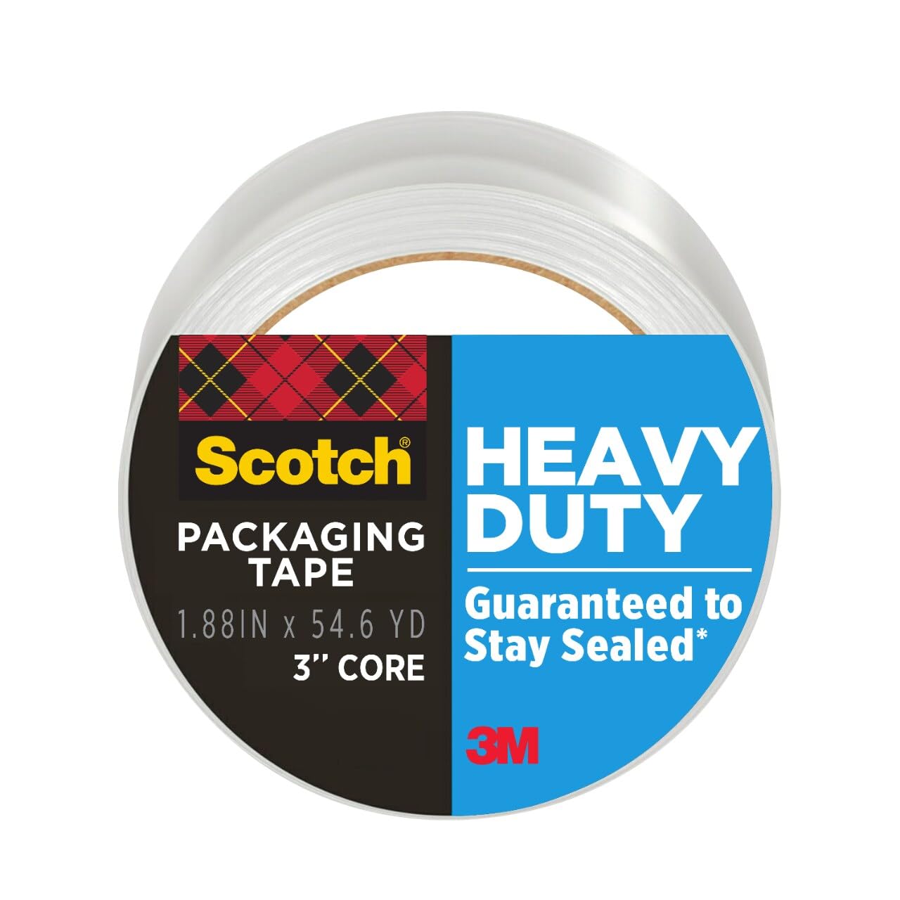 Scotch Heavy Duty Shipping Packing Tape, Clear, 1.88 in. x 54.6 yd.