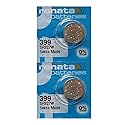Renata 399 SR927W Batteries - 1.55V Silver Oxide 399 Watch Battery (2 Count)