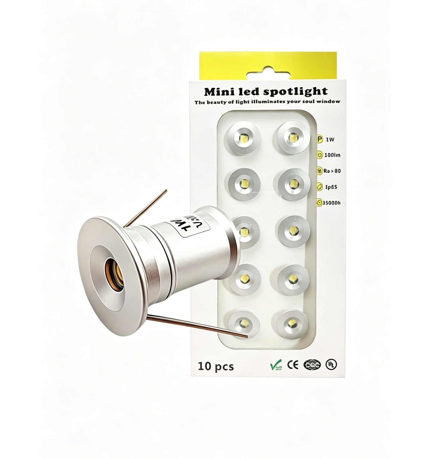 10 Pack Mini LED Spot Light Patio Waterproof IP651W12V Warm White 3000K Under Cabinet Cutout 15mm Recessed Downlights Indoor Sauna Stairs Step