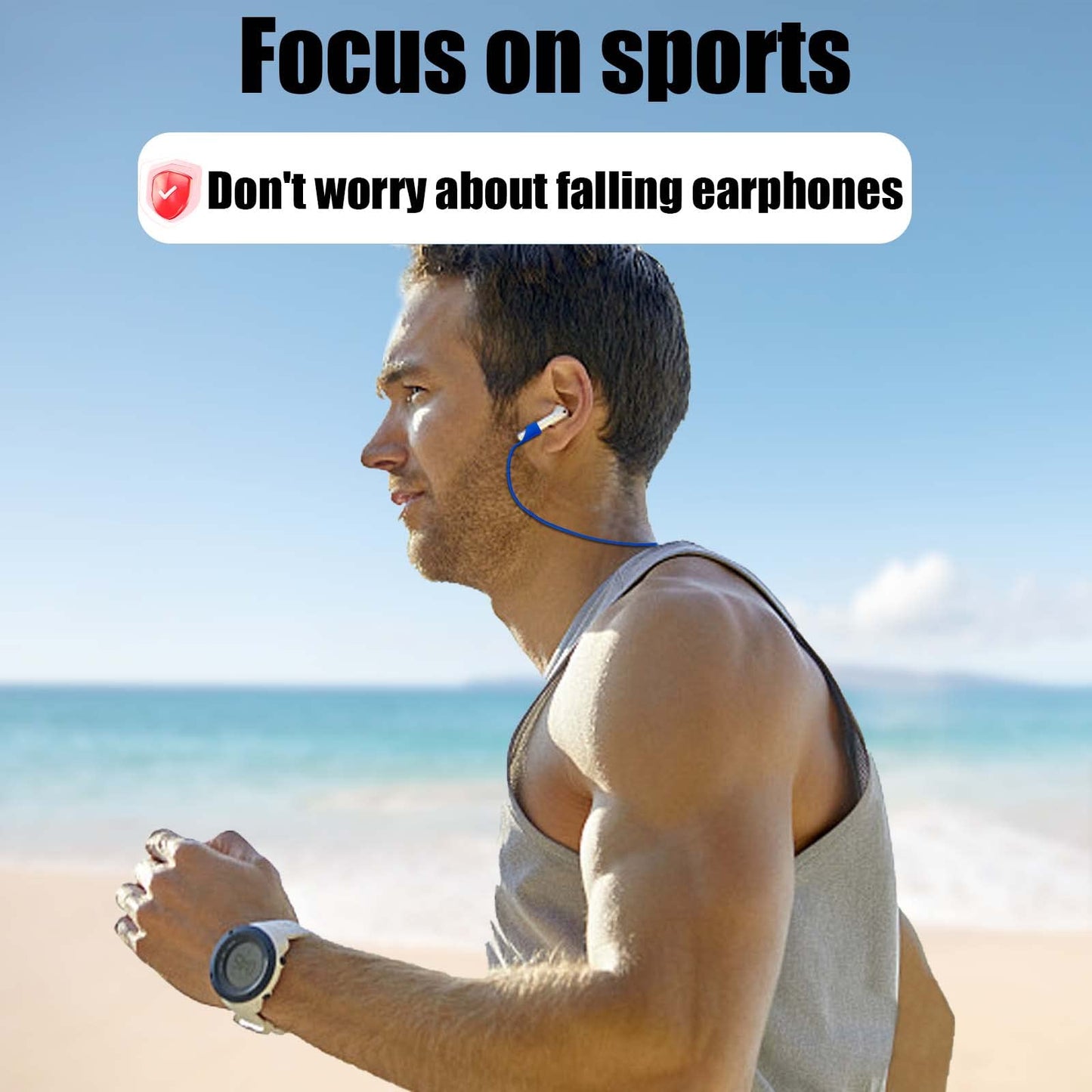 keepsweat Airpod Strap,Magnetic Anti-Lost Air Pod Neck Strap Lanyard for AirPods 4/3/2/1,AirPod Pro 2/1 Soft Silicone Airpods Accessories Holder Strap